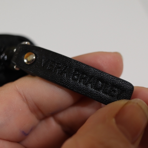 Vera Bradley Black White Laser Cut Accordion Wallet Faux Leather Compact - Picture 7 of 10